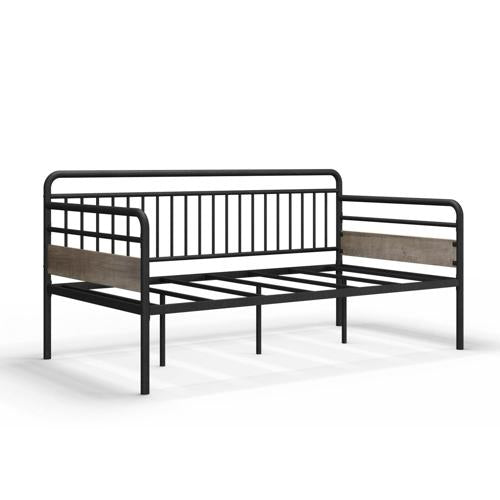 Better Homes and Gardens Anniston Twin Metal Daybed, Rustic Gray Finish