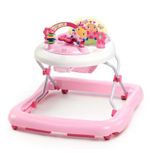 Bright Starts JuneBerry Baby Walker with Activity Station, Pink, 6-12 Months.