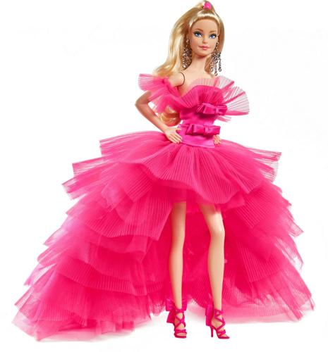 Barbie Signature Pink Collection Doll, Silkstone Barbie Doll in Tulle Gown