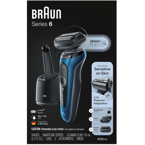 Braun Series 6 6090cc Electric Razor for Men with SmartCare Center, Beard and Stubble Trimmer