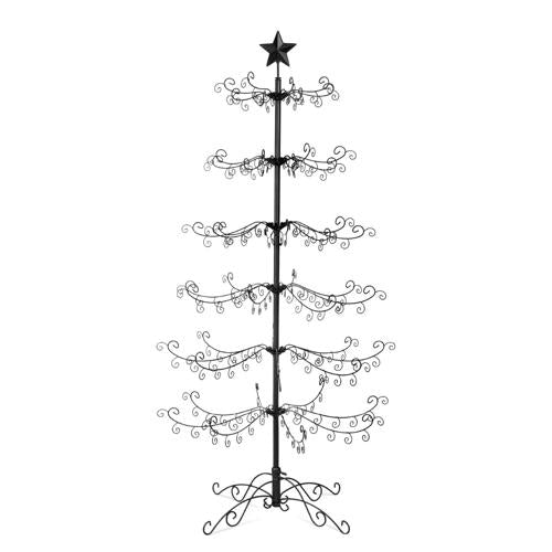 Best Choice Products 6ft Wrought Iron Ornament Display Christmas Tree w/ Easy Assembly, Stand - Black