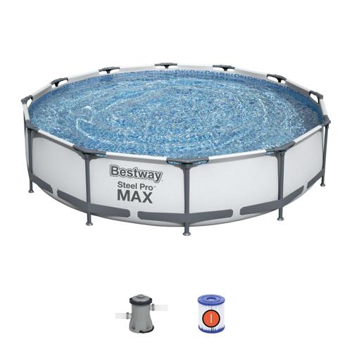 Bestway 56061US 12-Foot by 30-Inch Steel Pro Round Frame Pool Set