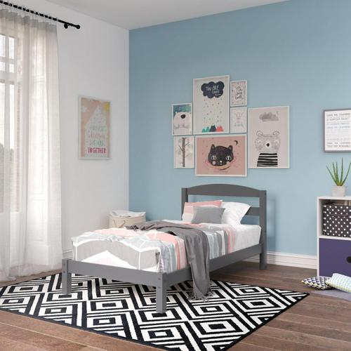 Better Homes and Gardens Leighton Twin Bed, Gray