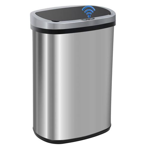 BestOffice Touch Free Sensor Stainless Steel Trash Can, 13.2 Gallon