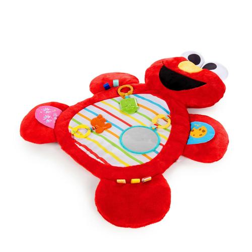 Bright Starts Sesame Street Tummy Time Prop and Play Activity Mat - Elmo, Ages 0-12 months