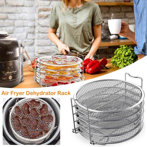 Austok Dehydrator Rack,5 Tier Food Dehydrator Stand,Stainless Steel Stand,Compatible with Ninja Foodi Pressure Cooker and Air Fryer 6.5 and 8 Quart,Instant Pot Air Fryer 8 Qt and Pot 6 Qt