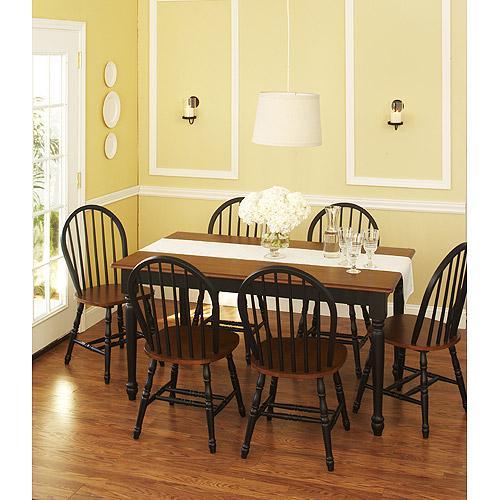 Better Homes and Gardens&reg Autumn Lane 7 Piece Dining Set, Black and Oak