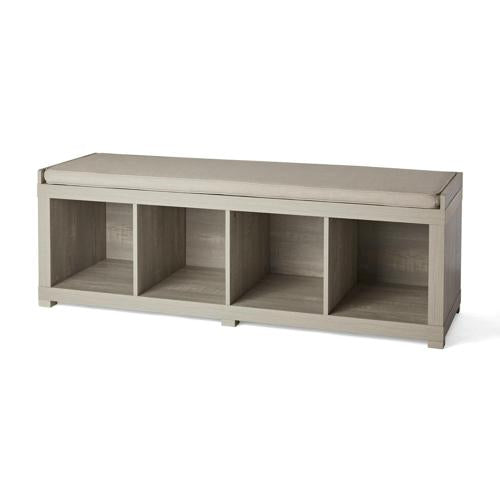 Better Homes and Gardens 4-Cube Storage Bench, European Oak