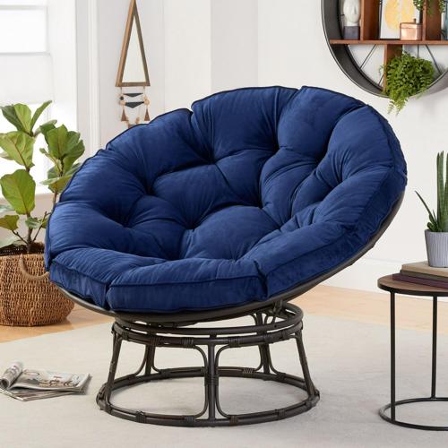 Better Homes and Gardens Papasan Chair, Polyester, Blue